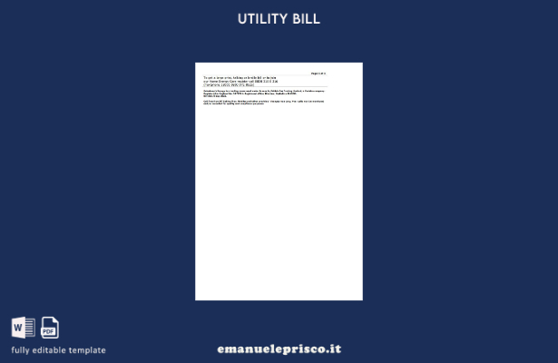 modello di pagine di bolletta per l'energia di Sainsbury's Energy (British Gas 1